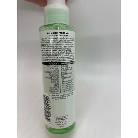 2 Pack Garnier SkinActive FACIAL MIST 4.4oz Balancing 1 GreenT & 1 Hydrating Alo - Picture 4 of 7